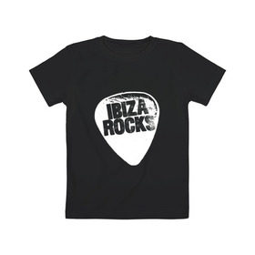Детская футболка хлопок с принтом Ibiza Rocks Black & White в Петрозаводске, 100% хлопок | круглый вырез горловины, полуприлегающий силуэт, длина до линии бедер | dj | ibiza | pink | rocks | вечеринка | гламур | диджей | дизайн | ибица | клуб | мода | остров | отпуск | пафос | путешествие | рок | стиль