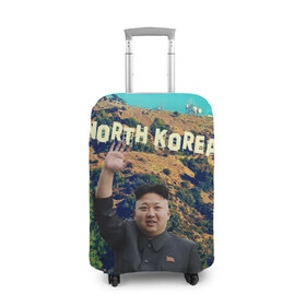 Чехол для чемодана 3D с принтом NORTH KOREA в Петрозаводске, 86% полиэфир, 14% спандекс | двустороннее нанесение принта, прорези для ручек и колес | hollywood | kim jong un | north korea | ким чен ын | северная корея