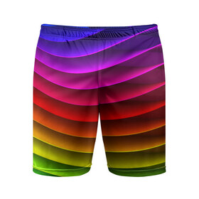 Мужские шорты 3D спортивные с принтом Радужные цвета в Петрозаводске,  |  | радуга | цвет