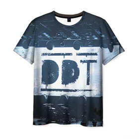 Мужская футболка 3D с принтом ДДТ в Петрозаводске, 100% полиэфир | прямой крой, круглый вырез горловины, длина до линии бедер | ddt | ддт | русский рок | шевчук