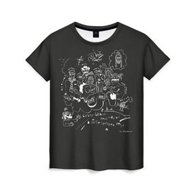 Женская футболка 3D с принтом ДДТ в Петрозаводске, 100% полиэфир ( синтетическое хлопкоподобное полотно) | прямой крой, круглый вырез горловины, длина до линии бедер | ddt | ддт | русский рок | шевчук