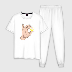 Мужская пижама хлопок с принтом Золотые часы в Петрозаводске, 100% хлопок | брюки и футболка прямого кроя, без карманов, на брюках мягкая резинка на поясе и по низу штанин
 | криминальное чтиво | тарантино
