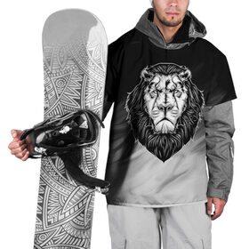 Накидка на куртку 3D с принтом Лев в Петрозаводске, 100% полиэстер |  | 3d | арт | голова животного | король | лев | природа | сила | царь