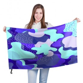 Флаг 3D с принтом Fashion geometry в Петрозаводске, 100% полиэстер | плотность ткани — 95 г/м2, размер — 67 х 109 см. Принт наносится с одной стороны | 