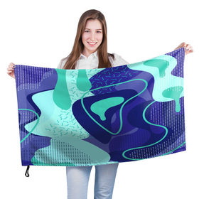 Флаг 3D с принтом Sky pattern в Петрозаводске, 100% полиэстер | плотность ткани — 95 г/м2, размер — 67 х 109 см. Принт наносится с одной стороны | 3d | abstraction | абстракция | геометрия | грани | линии | полигоны | сочетания | текстура | треугольники