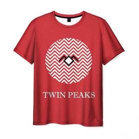 Мужская футболка 3D с принтом Twin Peaks в Петрозаводске, 100% полиэфир | прямой крой, круглый вырез горловины, длина до линии бедер | Тематика изображения на принте: 3d | арт | надпись | сериал | твин пикс | фильмы