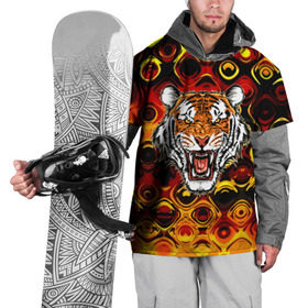 Накидка на куртку 3D с принтом Тигр в Петрозаводске, 100% полиэстер |  | Тематика изображения на принте: 3d | abstraction | tiger | абстракция | голова животного | клыки | котята | кошки | крик | полосатый | тигр