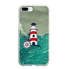 Чехол для iPhone 7Plus/8 Plus матовый с принтом Морской в Петрозаводске, Силикон | Область печати: задняя сторона чехла, без боковых панелей | 3d | blue | брызги | вмф | вода | военный | волны | исторический | капли | корабль | лето | море | моряк | океан | природа | фрегат | шторм