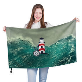 Флаг 3D с принтом Морской в Петрозаводске, 100% полиэстер | плотность ткани — 95 г/м2, размер — 67 х 109 см. Принт наносится с одной стороны | 3d | blue | брызги | вмф | вода | военный | волны | исторический | капли | корабль | лето | море | моряк | океан | природа | фрегат | шторм