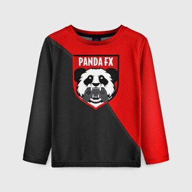 Детский лонгслив 3D с принтом PandafxTM в Петрозаводске, 100% полиэстер | длинные рукава, круглый вырез горловины, полуприлегающий силуэт
 | 7f united | fifa | pandafx | панда