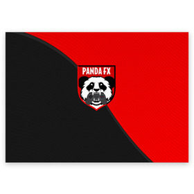 Поздравительная открытка с принтом PandafxTM в Петрозаводске, 100% бумага | плотность бумаги 280 г/м2, матовая, на обратной стороне линовка и место для марки
 | Тематика изображения на принте: 7f united | fifa | pandafx | панда