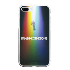 Чехол для iPhone 7Plus/8 Plus матовый с принтом Imagine Dragons в Петрозаводске, Силикон | Область печати: задняя сторона чехла, без боковых панелей | demons | evolve | mirrors | radioactive | драконы | космос | музыка | нло | ночь | поп | радуга | рок | свет