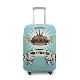 Чехол для чемодана 3D с принтом Четвертьфунтовый чизбургер в Петрозаводске, 86% полиэфир, 14% спандекс | двустороннее нанесение принта, прорези для ручек и колес | big kahuna | pulp fiction | винсент вега | гамбургер | джулс виннфилд | криминальное чтиво