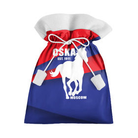 Подарочный 3D мешок с принтом CSKA est. 1911 в Петрозаводске, 100% полиэстер | Размер: 29*39 см | армейцы | болельщик | кони | красно синие | фанат | футбол | футболист | цска