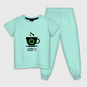 Детская пижама хлопок с принтом Кофе это сила в Петрозаводске, 100% хлопок |  брюки и футболка прямого кроя, без карманов, на брюках мягкая резинка на поясе и по низу штанин
 | coffee | power | заряд | кофе | мощность | сила