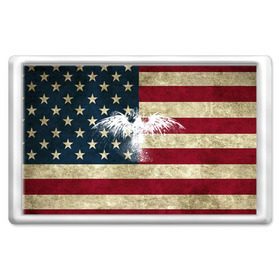 Магнит 45*70 с принтом Флаг США с белым орлом в Петрозаводске, Пластик | Размер: 78*52 мм; Размер печати: 70*45 | Тематика изображения на принте: usa | америка | американец | америки | звездно полосатый | необычный | нью йорк | орел | соединенные | сша | флаг | штаты | янки