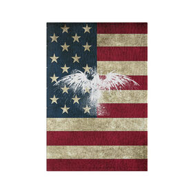 Обложка для паспорта матовая кожа с принтом Флаг США с белым орлом в Петрозаводске, натуральная матовая кожа | размер 19,3 х 13,7 см; прозрачные пластиковые крепления | Тематика изображения на принте: usa | америка | американец | америки | звездно полосатый | необычный | нью йорк | орел | соединенные | сша | флаг | штаты | янки