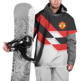 Накидка на куртку 3D с принтом Manchester United - Stripe в Петрозаводске, 100% полиэстер |  | Тематика изображения на принте: manchester united | stripe | манчестер юнайтед | футбол