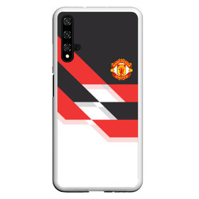 Чехол для Honor 20 с принтом Manchester United - Stripe в Петрозаводске, Силикон | Область печати: задняя сторона чехла, без боковых панелей | manchester united | stripe | манчестер юнайтед | футбол