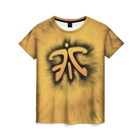 Женская футболка 3D с принтом Team Fnatic в Петрозаводске, 100% полиэфир ( синтетическое хлопкоподобное полотно) | прямой крой, круглый вырез горловины, длина до линии бедер | cs | csgo | dota | dota 2 | fnatic | team fnatic | дота | киберспорт | кс | фнатики
