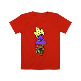 Детская футболка хлопок с принтом SWAG Pyramid в Петрозаводске, 100% хлопок | круглый вырез горловины, полуприлегающий силуэт, длина до линии бедер | bullet | chain | gun | krown | pyramid | swag | дизайн | илюминат | масоны | мода | пирамида | пистолет | сваг | свэг