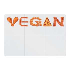 Магнитный плакат 3Х2 с принтом Vegan в Петрозаводске, Полимерный материал с магнитным слоем | 6 деталей размером 9*9 см | Тематика изображения на принте: green | vegan | yoga | бекон | веган | вегетарианец | вегетарианство | витамины | здоровье | зеленый | зож | йога | овощи | фрукты