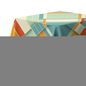 Скатерть 3D с принтом Цветные прямоугольники в Петрозаводске, 100% полиэстер (ткань не мнется и не растягивается) | Размер: 150*150 см | прямоугольники