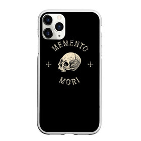 Чехол для iPhone 11 Pro матовый с принтом Memento Mori в Петрозаводске, Силикон |  | death | skull | кости | цитата