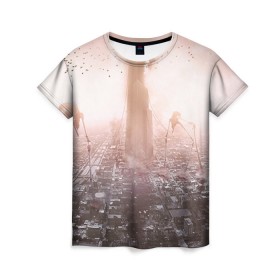 Женская футболка 3D с принтом Half-Life в Петрозаводске, 100% полиэфир ( синтетическое хлопкоподобное полотно) | прямой крой, круглый вырез горловины, длина до линии бедер | freeman | gordon | half life | halflife | hl | гордон | лайф | фримен | халва | халф | хафлайф