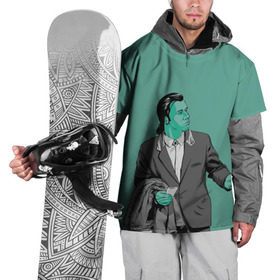 Накидка на куртку 3D с принтом Недоумевающий Винсент в Петрозаводске, 100% полиэстер |  | pulp fiction | винсент вега | квентин | криминальное чтиво | мия уоллес | тарантино