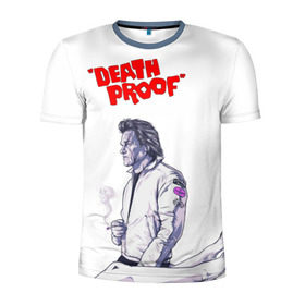 Мужская футболка 3D спортивная с принтом Death proof в Петрозаводске, 100% полиэстер с улучшенными характеристиками | приталенный силуэт, круглая горловина, широкие плечи, сужается к линии бедра | stuntman mike | квентин | курт рассел | тарантино
