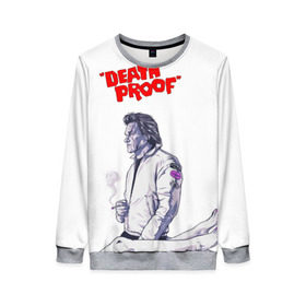 Женский свитшот 3D с принтом Death proof в Петрозаводске, 100% полиэстер с мягким внутренним слоем | круглый вырез горловины, мягкая резинка на манжетах и поясе, свободная посадка по фигуре | Тематика изображения на принте: stuntman mike | квентин | курт рассел | тарантино