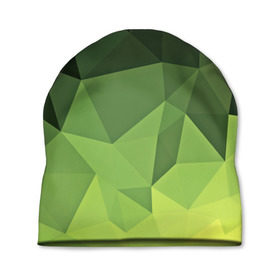 Шапка 3D с принтом Хаки геометрия в Петрозаводске, 100% полиэстер | универсальный размер, печать по всей поверхности изделия | зеленый | полигоны