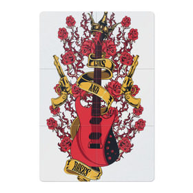 Магнитный плакат 2Х3 с принтом Guns`n`Roses в Петрозаводске, Полимерный материал с магнитным слоем | 6 деталей размером 9*9 см | guitar | gun | guns | music | rock | rose | roses | гитара | музыка | пистолет | розы | рок
