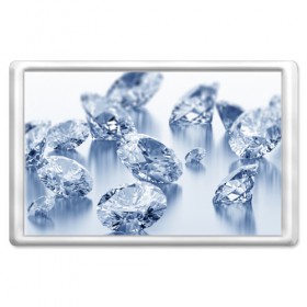 Магнит 45*70 с принтом Blue diamonds в Петрозаводске, Пластик | Размер: 78*52 мм; Размер печати: 70*45 | Тематика изображения на принте: beautiful | blue | bright | color | diamond | diamonds | mineral | minerals | original | stone | stones | white | белое | белый | камень | камни | красивое | красота | минерал | цвет | яркое