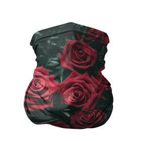 Бандана-труба 3D с принтом Бархатные розы в Петрозаводске, 100% полиэстер, ткань с особыми свойствами — Activecool | плотность 150‒180 г/м2; хорошо тянется, но сохраняет форму | бархат | бутоны | роза | розы | цветы