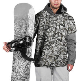 Накидка на куртку 3D с принтом Китайские драконы в Петрозаводске, 100% полиэстер |  | dragons | азия | белый | восток | восточный | дракон | китай | монстр | паттрен | текстура