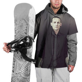 Накидка на куртку 3D с принтом Честер Беннингтон в Петрозаводске, 100% полиэстер |  | bennington | chester | linkin | park | rip | беннингтон | рок | честер