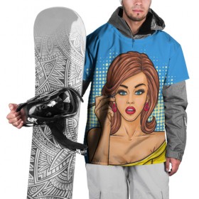 Накидка на куртку 3D с принтом POP ART в Петрозаводске, 100% полиэстер |  | Тематика изображения на принте: 3d | девушка | кружочки | поп арт | ретро | текстура