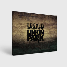 Холст прямоугольный с принтом Linkin Park Band в Петрозаводске, 100% ПВХ |  | chester bennington | linkin park | беннингтон | линкин паркб честер | майк | шинода