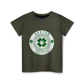 Детская футболка хлопок с принтом Boston Celtics в Петрозаводске, 100% хлопок | круглый вырез горловины, полуприлегающий силуэт, длина до линии бедер | basketball | boston | celtics | nba | баскетбол | бостон | келтикс | нба | селтикс | спорт