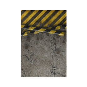 Обложка для паспорта матовая кожа с принтом Универсал в Петрозаводске, натуральная матовая кожа | размер 19,3 х 13,7 см; прозрачные пластиковые крепления | Тематика изображения на принте: желтый | новинки | опастность | полосы | популярное | черный