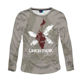 Женский лонгслив 3D с принтом Linkin Park - Hybrid logos в Петрозаводске, 100% полиэстер | длинные рукава, круглый вырез горловины, полуприлегающий силуэт | 0x000000123 | chester | hybrid | linkin park | линкин парк