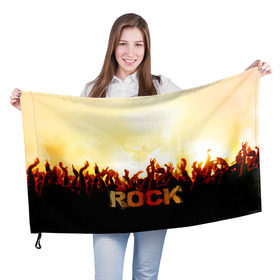 Флаг 3D с принтом Rock концерт в Петрозаводске, 100% полиэстер | плотность ткани — 95 г/м2, размер — 67 х 109 см. Принт наносится с одной стороны | rock | в толпу | гитара | группа | дым | жанр | концерт | металл | музыка | надпись | панк | певец | песня | прыжок | рок | рок н рол | руки | стиль | хард | хой | я люблю рок