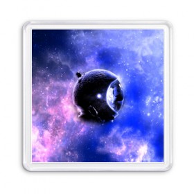 Магнит 55*55 с принтом Вселенная бесконечна в Петрозаводске, Пластик | Размер: 65*65 мм; Размер печати: 55*55 мм | звезды | планета | разноцветный | шлем | яркий