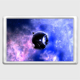 Магнит 45*70 с принтом Вселенная бесконечна в Петрозаводске, Пластик | Размер: 78*52 мм; Размер печати: 70*45 | звезды | планета | разноцветный | шлем | яркий
