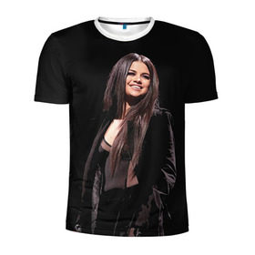 Мужская футболка 3D спортивная с принтом Selena Gomez в Петрозаводске, 100% полиэстер с улучшенными характеристиками | приталенный силуэт, круглая горловина, широкие плечи, сужается к линии бедра | selena gomez