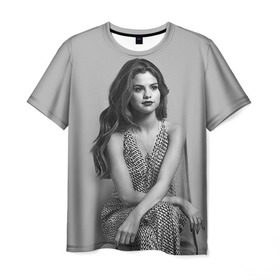 Мужская футболка 3D с принтом Selena Gomez в Петрозаводске, 100% полиэфир | прямой крой, круглый вырез горловины, длина до линии бедер | selena gomez