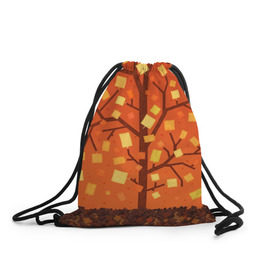 Рюкзак-мешок 3D с принтом Золотая осень в Петрозаводске, 100% полиэстер | плотность ткани — 200 г/м2, размер — 35 х 45 см; лямки — толстые шнурки, застежка на шнуровке, без карманов и подкладки | ветви | ветка | дерево | древо | лес | листва | листья | осень | природа