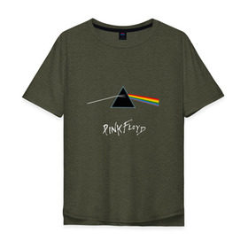 Мужская футболка хлопок Oversize с принтом Pink Floyd в Петрозаводске, 100% хлопок | свободный крой, круглый ворот, “спинка” длиннее передней части | rolling stone | англия | басы | британия | гитара | группа | музыка | песни | пинк флойд | призма | радуга | рок | свет